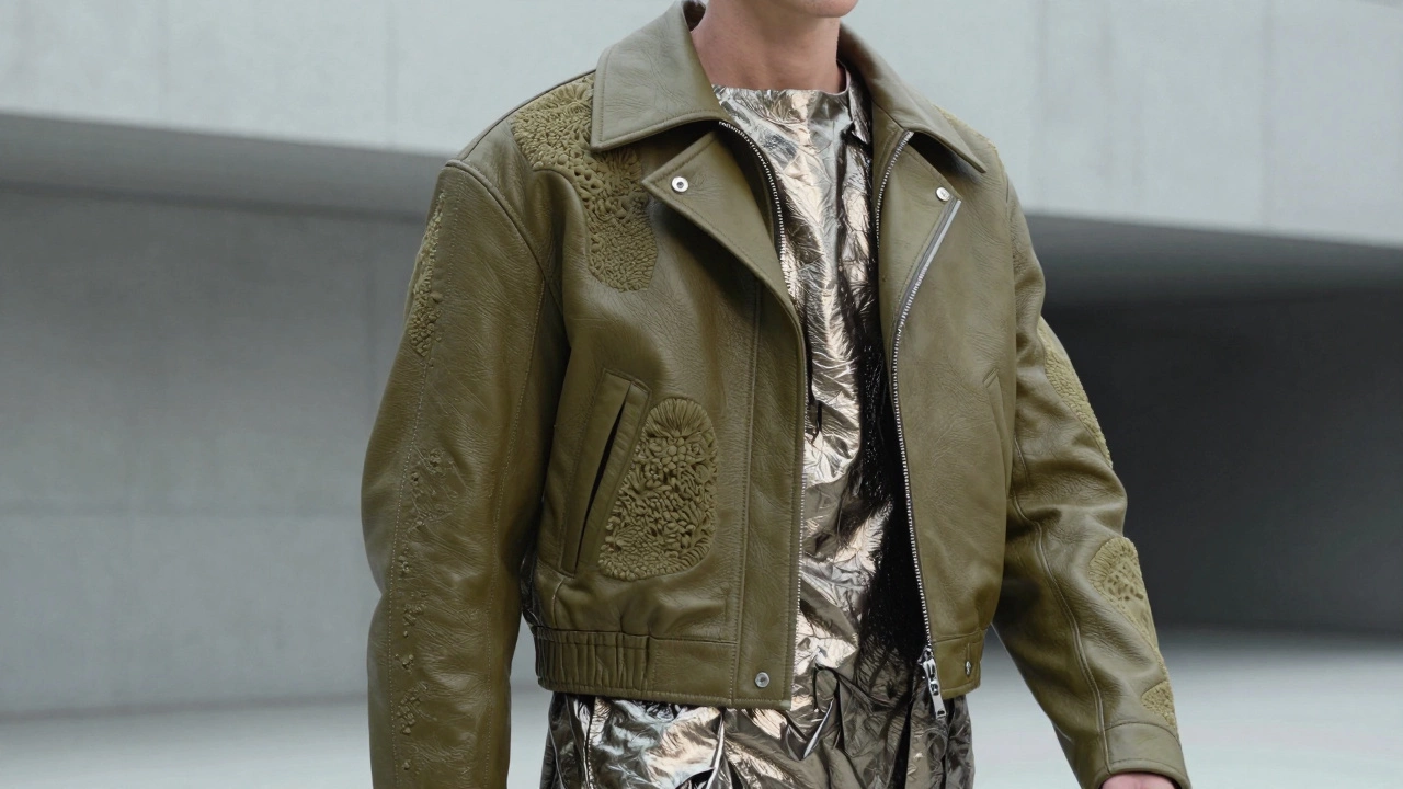 Одежда из эко-кожи из мицелия и переработанного нейлона