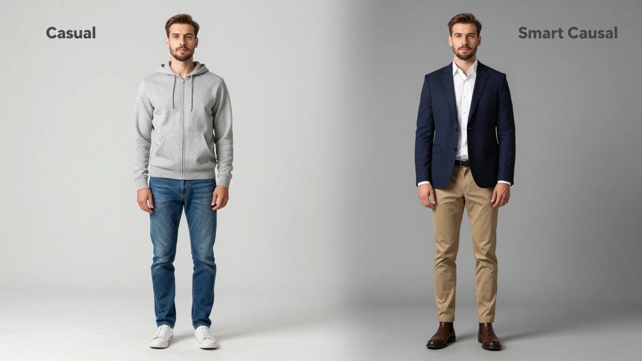 Сравнение повседневного стиля Casual и элегантного Smart Casual на одном мужчине